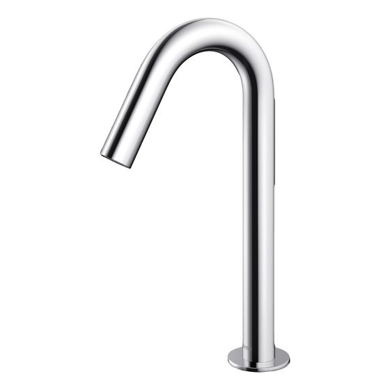 TOTO Automatik-Armaturenauslauf rund mittelhoch, 2 l/min, Ausladung 126mm, MS verchromt, R 1/2