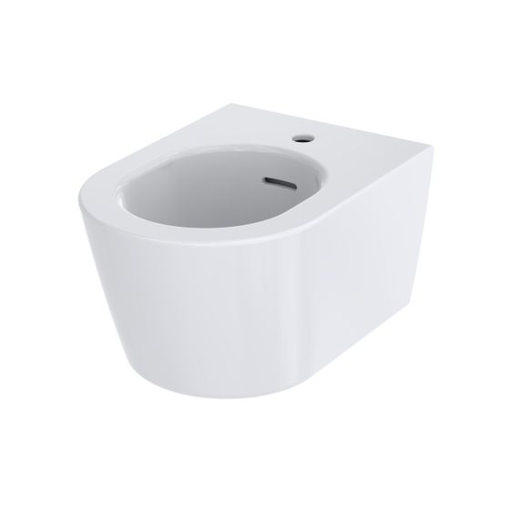 TOTO RP Bidet wandhängend, Vorwandmontage, mit Hahnloch mittig und Überlauf, Keramik Cefiontect, Weiß