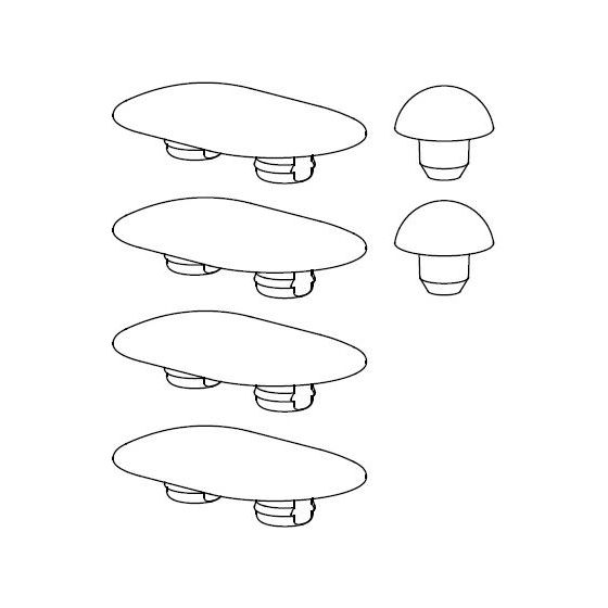 TOTO Puffer-Set MH/NC/ES für WC-Sitz, 799990200