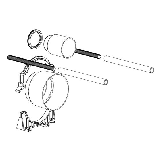 TOTO Installationszubehör, Schutzdeckel, Rohrschelle, Gewindestangen M12, Dichtring, für Washlet Vorwandelement