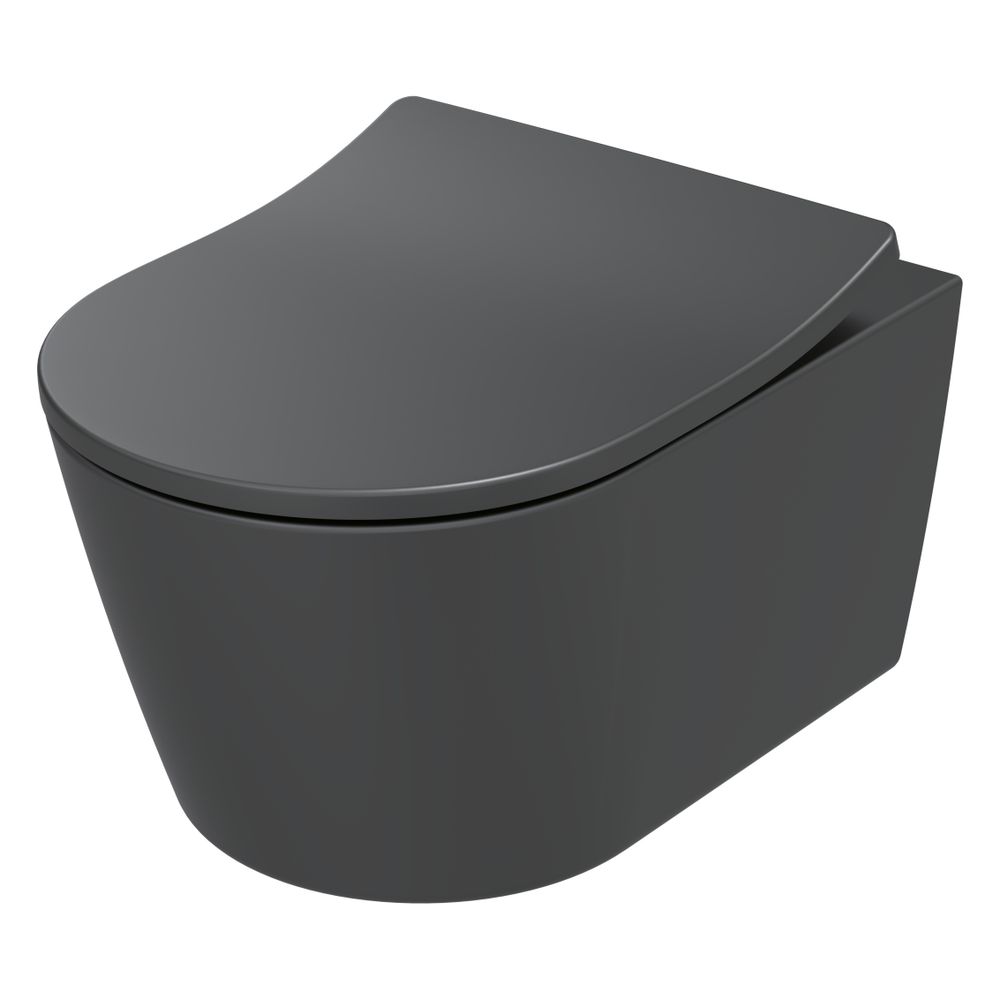 TOTO Wand-WC RP randlos, Tiefspüler, verdeckte Befestigung, Tornado Flush, Mattschwar... TOTO-CW552RY#MBL 4050663097332 (Abb. 8)