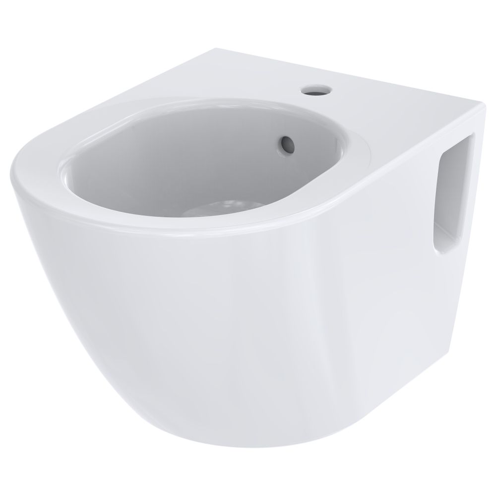 TOTO NC Bidet wandhängend, Vorwandmontage, mit Hahnloch mittig und Überlauf, Keramik Cef... TOTO-B762E#XW 4050663095956 (Abb. 1)