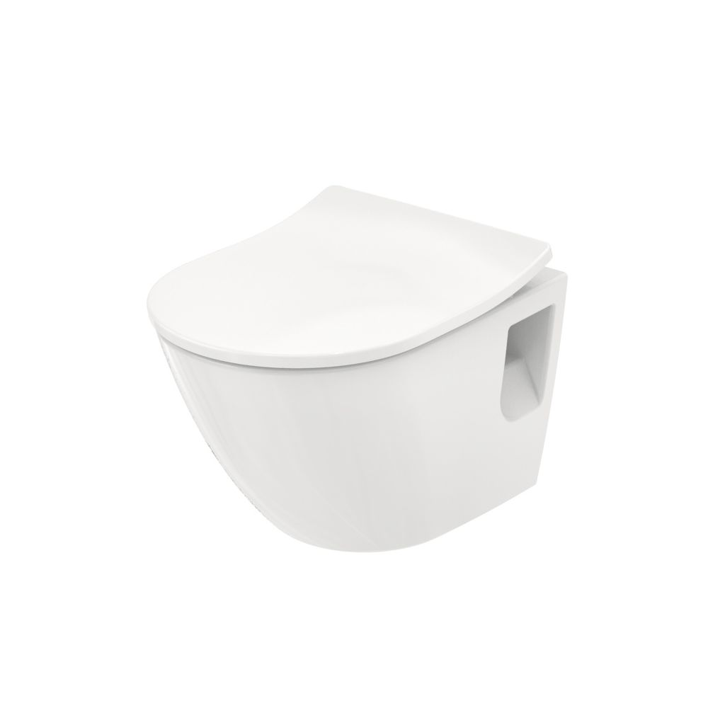 TOTO NC Tiefspül-Wand-WC, randlos, Vorwandmontage, Zulauf hinten, Tornado Flush-Düsenspülu... TOTO-CW762Y 4050663001018 (Abb. 1)