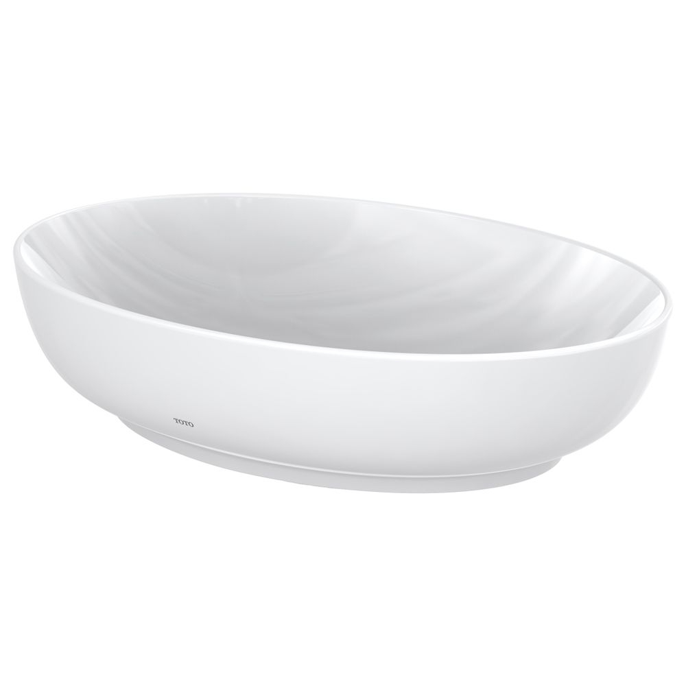 TOTO WU Aufsatzwaschtisch rund, Breite 550mm, Möbelmontage, ohne Hahnloch, mit Überlauf, K... TOTO-L1705E 4050663095970 (Abb. 1)