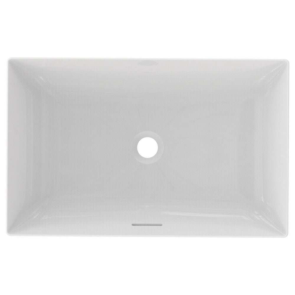 TOTO TR Aufsatzwaschtisch eckig, Breite 600mm, Möbelmontage, ohne Hahnloch mit Überlauf, ... TOTO-L4716RE 4050663095666 (Abb. 2)