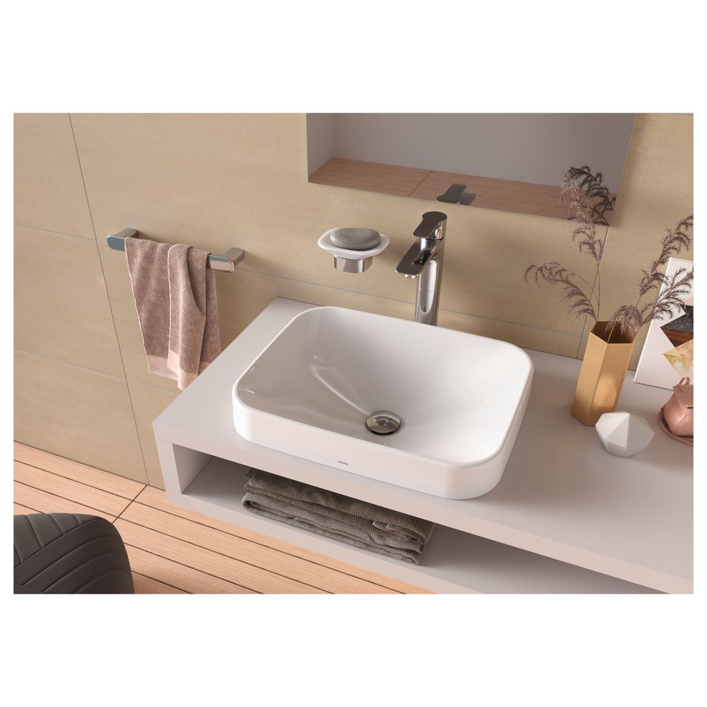TOTO LF Aufsatzwaschtisch Breite 500mm, Möbelmontage, ohne Hahnloch, mit Überlauf, Keramik... TOTO-L5715E 4050663094027 (Abb. 2)