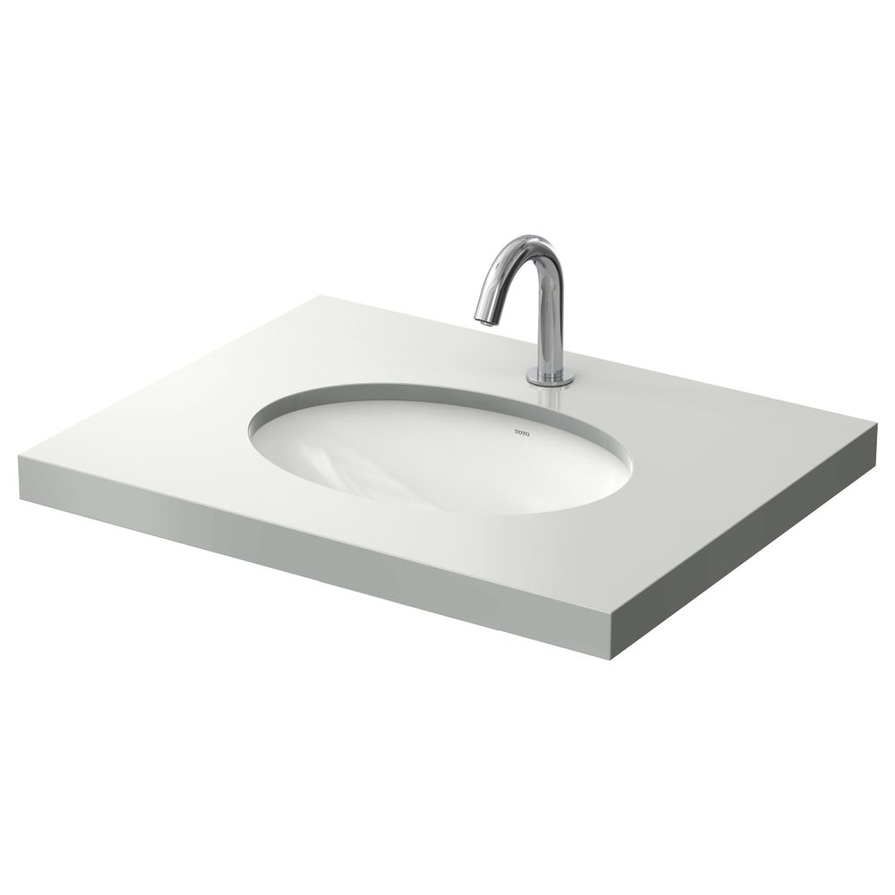 TOTO WU Unterbauwaschtisch rund, Breite 500mm, Möbelmontage, ohne Hahnloch, mit Üb... TOTO-LW1505JUYW/F#W 4050663095567 (Abb. 1)
