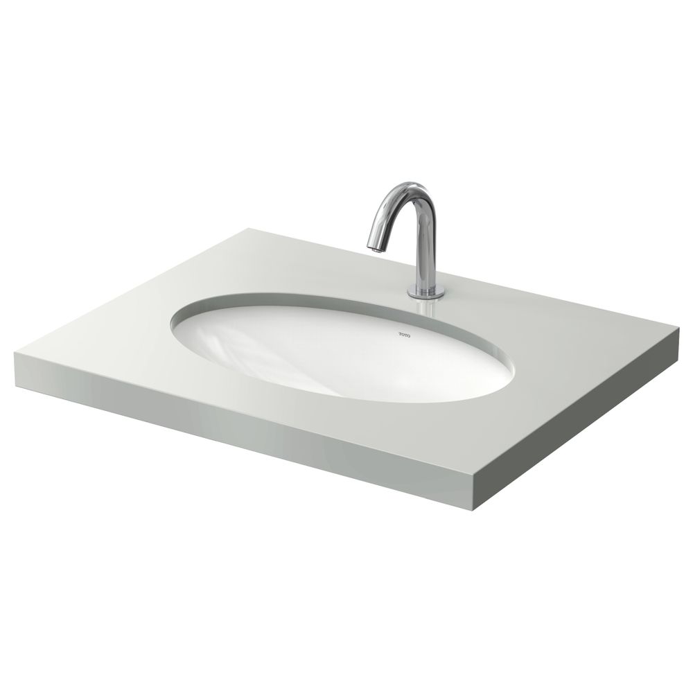 TOTO WU Unterbauwaschtisch rund, Breite 590mm, Möbelmontage, ohne Hahnloch, mit Üb... TOTO-LW1506JUYW/F#W 4050663095550 (Abb. 1)