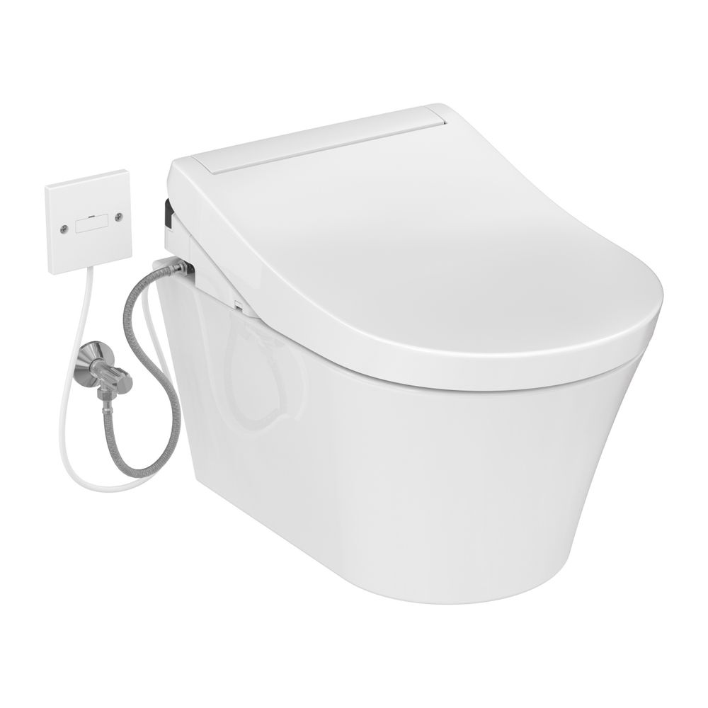 TOTO Washlet RG Lite Dusch-WC mit Fernbedienung, seitlichen Anschlüssen und Entkalkun... TOTO-TCF34120GEU 4050663096083 (Abb. 9)
