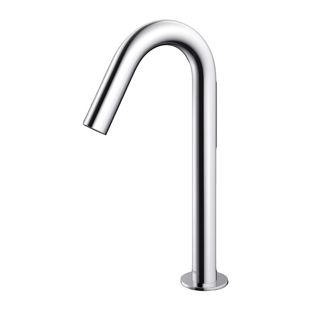 TOTO Automatik-Armaturenauslauf rund mittelhoch, 2 l/min, Ausladung 126mm, MS verchromt... TOTO-TLE26007E 4050663096540 (Abb. 1)