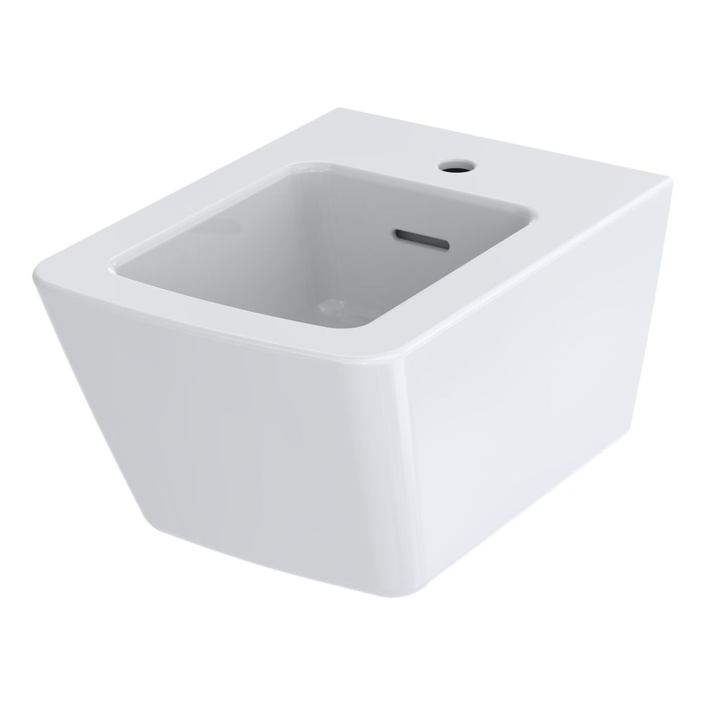 TOTO SP Bidet wandhängend, Vorwandmontage, mit Hahnloch mittig und Überlauf, Keramik Cefion... TOTO-B532E 4050663094874 (Abb. 1)