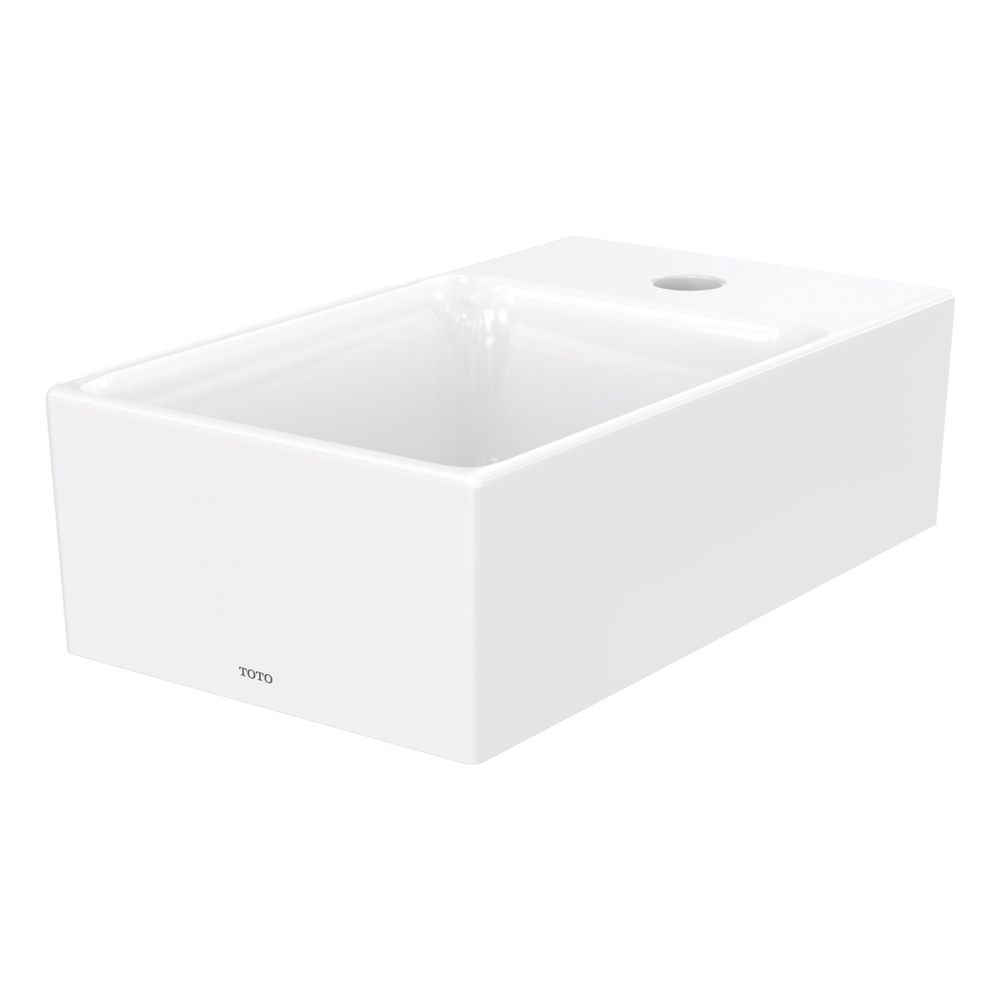 TOTO CS Aufsatzhandwaschbecken eckig, Breite 400mm, Möbelmontage, mit Hahnloch, ohne Übe... TOTO-LW1634WH 4050663095611 (Abb. 1)
