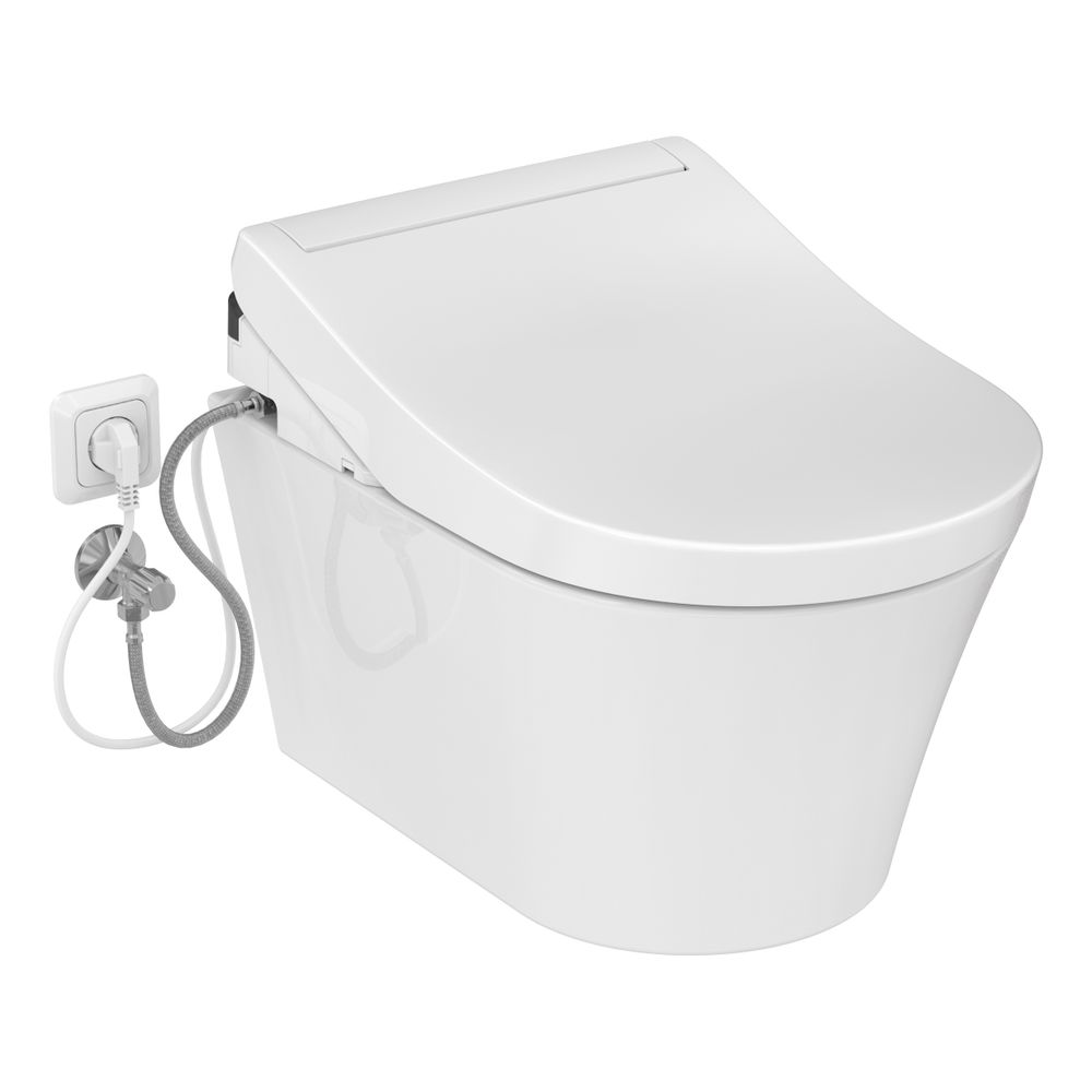 TOTO Washlet RG Lite Dusch-WC mit Fernbedienung, seitlichen Anschlüssen und Entkalkun... TOTO-TCF34120GEU 4050663096083 (Abb. 2)