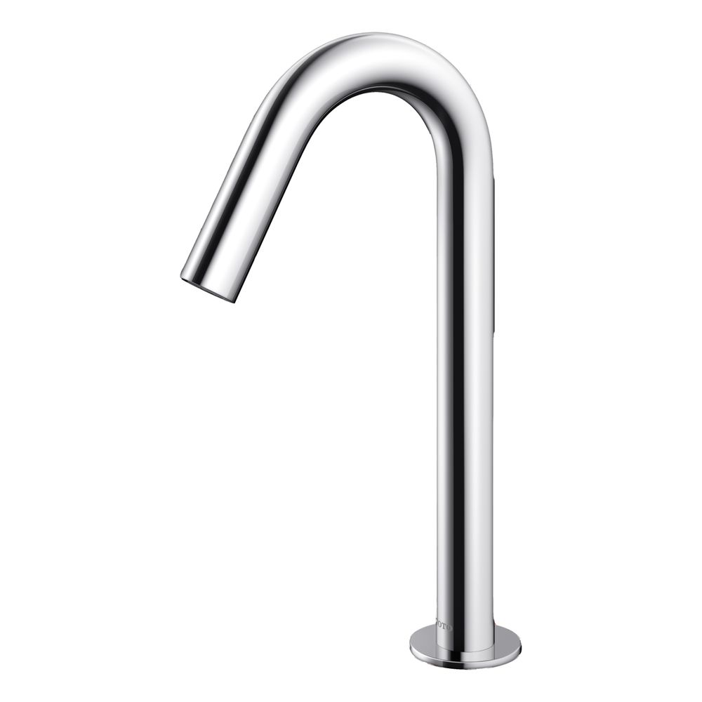 TOTO Automatik-Armaturenauslauf rund mittelhoch, 2 l/min, Ausladung 126mm, MS verchromt... TOTO-TLE26007E 4050663096540 (Abb. 1)