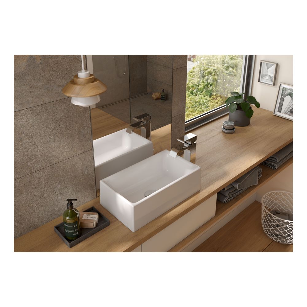 TOTO CS Aufsatzhandwaschbecken eckig, Breite 400mm, Möbelmontage, ohne Hahnloch, ohne Üb... TOTO-LW1734WH 4050663095604 (Abb. 2)