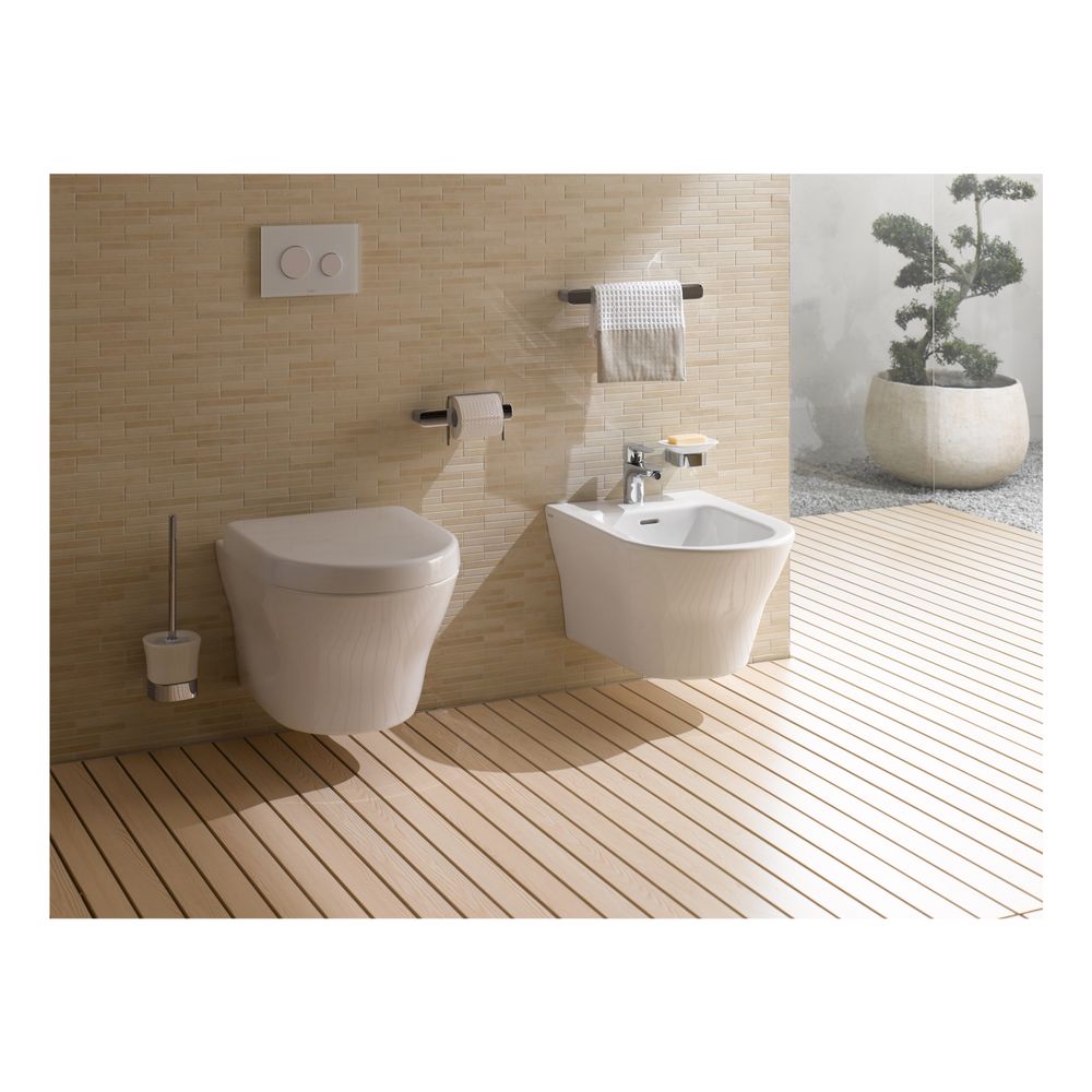 TOTO MH Bidet wandhängend, Vorwandmontage, mit Hahnloch mittig und Überlauf, Keramik Ce... TOTO-BW10045G1 4050663094041 (Abb. 3)