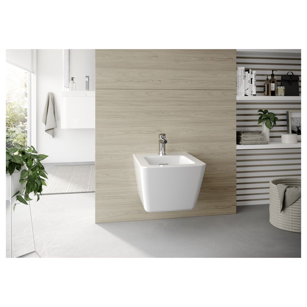 TOTO SP Bidet wandhängend, Vorwandmontage, mit Hahnloch mittig und Überlauf, Keramik Cefion... TOTO-B532E 4050663094874 (Abb. 2)