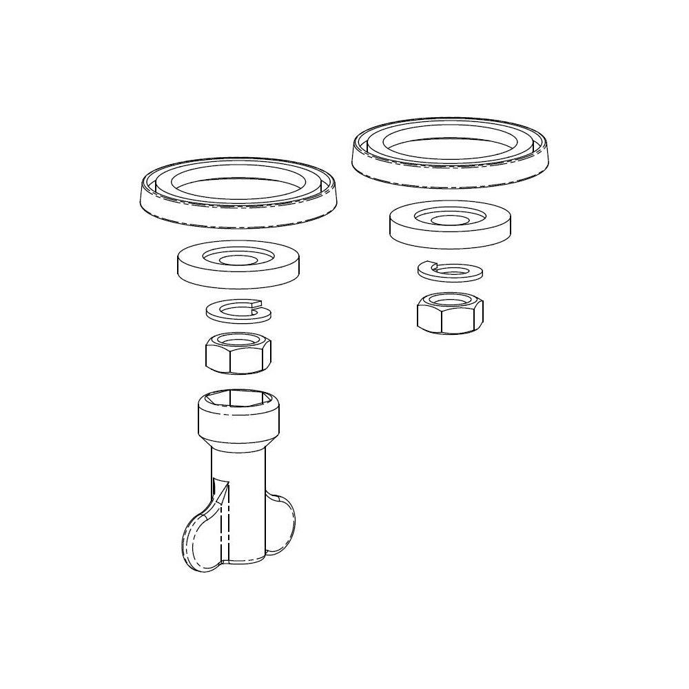 TOTO Befestigungschrauben CF barrierefrei für WC-Sitz... TOTO-794380400 4040034015027 (Abb. 1)