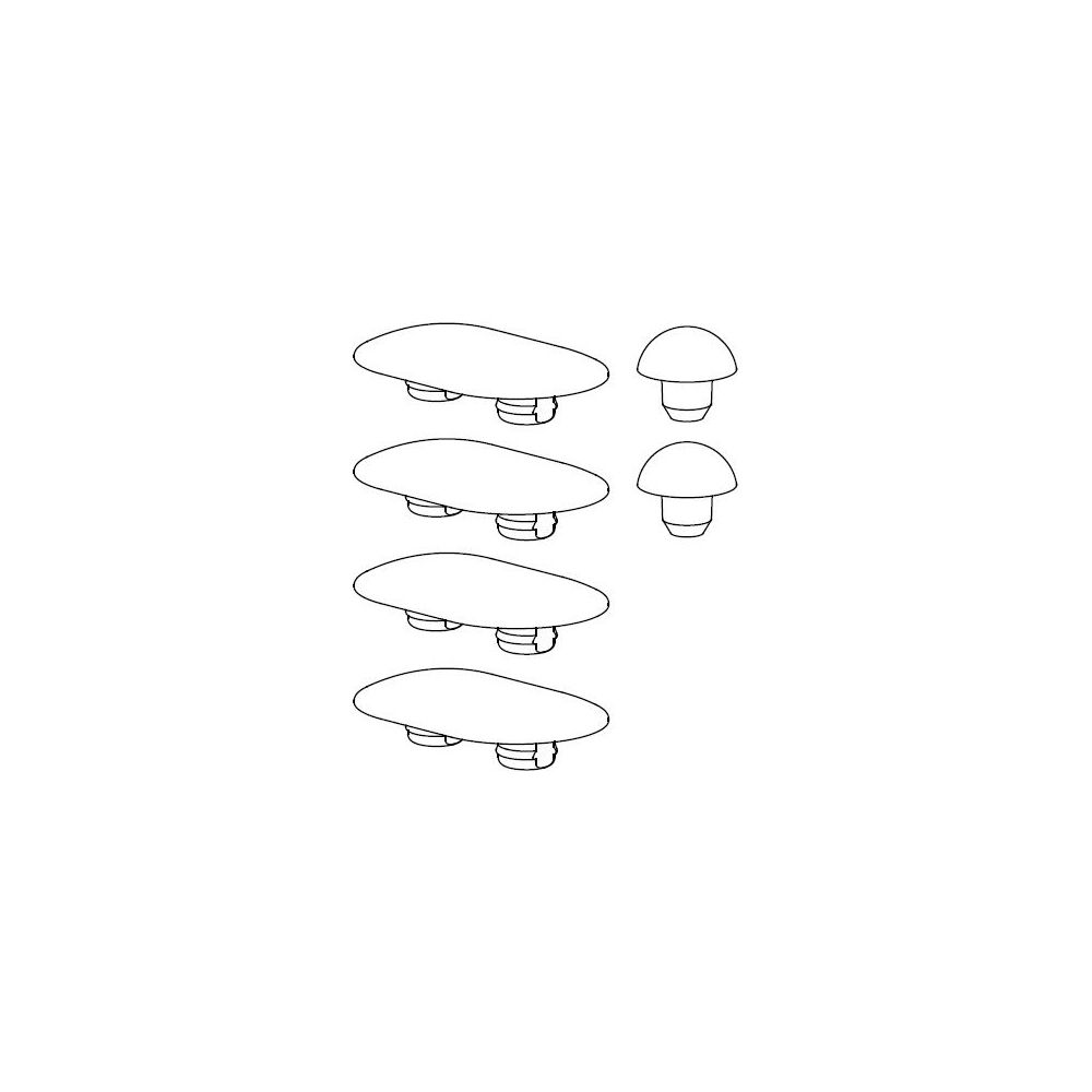 TOTO Puffer-Set MH/NC/ES für WC-Sitz, 799990200... TOTO-799990200 4040034003475 (Abb. 1)