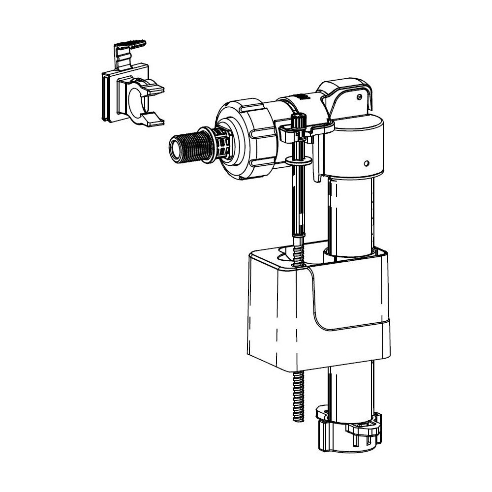 TOTO Füllventil mit Halterung für Washlet Vorwandelement... TOTO-WHP171-W 4050663096274 (Abb. 1)
