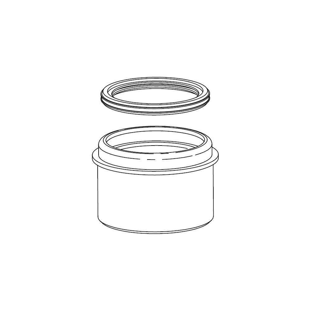 TOTO HDPE Übergangsmuffe DN 90/110, für Washlet Vorwandelement... TOTO-WHP182-W 4050663096366 (Abb. 1)
