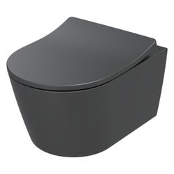 TOTO Wand-WC RP randlos, Tiefspüler, verdeckte Befestigung, Tornado Flush, Mattschwar... TOTO-CW552RY#MBL 4050663097332 (Abb. 1)