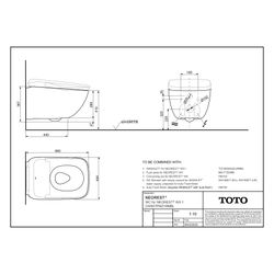 TOTO Tiefspül-Wand-WC für Neorest WX1, randlos, Vorwandmontage, Keramik Cefiontect,... TOTO-CW927PMZY#MBL 4050663096885 (Abb. 1)