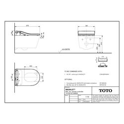 TOTO Washlet Dusch-WC RW mit Fernbedienung, Ewater plus, CleanCase und Entkalkungsfu... TOTO-TCF801ECG#MW 4050663097011 (Abb. 1)