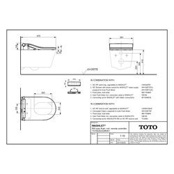 TOTO Washlet Dusch-WC RW mit Fernbedienung, Ewater plus und Entkalkungsfunktion, Ur... TOTO-TCF802EAG#NW1 4050663096984 (Abb. 1)