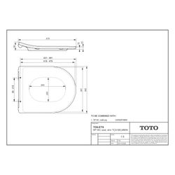 TOTO WC-Sitz RP abnehmbar, mit Absenkautomatik und Edelstahlscharnieren, Mattweiß... TOTO-TC518EU#MW 4050663097295 (Abb. 1)