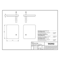 TOTO FlexCover, flexible Abdeckung lang, für nachträgliche Washlet-Installation, TCA571... TOTO-TCA571 4050553097855 (Abb. 1)