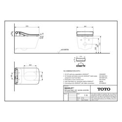 TOTO Washlet Dusch-WC SW auto flush mit Fernbedienung Weiß, Ewater plus, CleanCase ... TOTO-TCF804E2G#NW1 4050663097141 (Abb. 1)