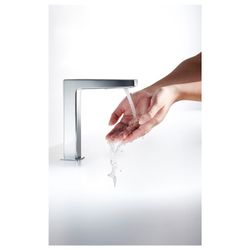 TOTO Automatik-Armaturenauslauf eckig, 2 l/min, Ausladung 124mm, MS verchromt, R 1/2", ... TOTO-TLE25006E 4050663096489 (Abb. 1)