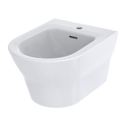 TOTO MH Bidet wandhängend, Vorwandmontage, mit Hahnloch mittig und Überlauf, Keramik Ce... TOTO-BW10045G1 4050663094041 (Abb. 1)