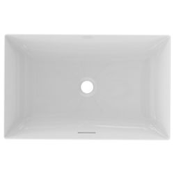 TOTO TR Aufsatzwaschtisch eckig, Breite 600mm, Möbelmontage, ohne Hahnloch mit Überlauf, ... TOTO-L4716RE 4050663095666 (Abb. 1)