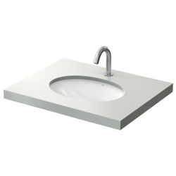 TOTO WU Unterbauwaschtisch rund, Breite 500mm, Möbelmontage, ohne Hahnloch, mit Üb... TOTO-LW1505JUYW/F#W 4050663095567 (Abb. 1)