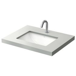 TOTO WU Unterbauwaschtisch eckig, Breite 500mm, Möbelmontage, ohne Hahnloch, mit Überlauf... TOTO-LW1535Y 4050663095437 (Abb. 1)