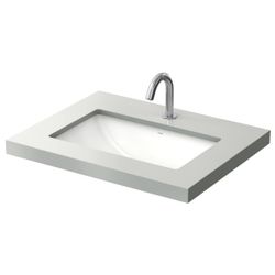 TOTO WU Unterbauwaschtisch eckig, Breite 590mm, Möbelmontage, ohne Hahnloch, mit Überlauf... TOTO-LW1536Y 4050663095420 (Abb. 1)