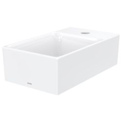 TOTO CS Aufsatzhandwaschbecken eckig, Breite 400mm, Möbelmontage, mit Hahnloch, ohne Übe... TOTO-LW1634WH 4050663095611 (Abb. 1)