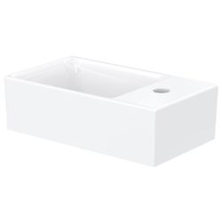 TOTO CS Aufsatzhandwaschbecken eckig, Breite 400mm, Möbelmontage, mit Hahnloch, ohne Übe... TOTO-LW1634WH 4050663095611 (Abb. 1)