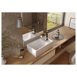 TOTO CS Aufsatzhandwaschbecken eckig, Breite 400mm, Möbelmontage, mit Hahnloch, ohne Übe... TOTO-LW1634WH 4050663095611 (Abb. 1)