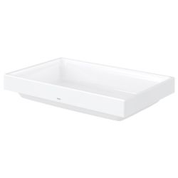 TOTO CS Aufsatzwaschtisch eckig, Breite 600mm, Möbelmontage, ohne Hahnloch, mit Überlauf... TOTO-LW1716WH 4050663095581 (Abb. 1)