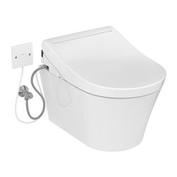 TOTO Washlet RG Lite Dusch-WC mit Fernbedienung, seitlichen Anschlüssen und Entkalkun... TOTO-TCF34120GEU 4050663096083 (Abb. 1)
