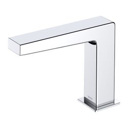 TOTO Automatik-Armaturenauslauf eckig, 2 l/min, Ausladung 124mm, MS verchromt, R 1/2", ... TOTO-TLE25006E 4050663096489 (Abb. 1)