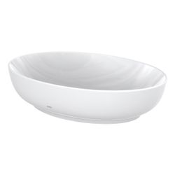 TOTO WU Aufsatzwaschtisch rund, Breite 550mm, Möbelmontage, ohne Hahnloch, mit Überlauf, K... TOTO-L1705E 4050663095970 (Abb. 1)