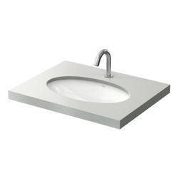 TOTO WU Unterbauwaschtisch rund, Breite 590mm, Möbelmontage, ohne Hahnloch, mit Üb... TOTO-LW1506JUYW/F#W 4050663095550 (Abb. 1)