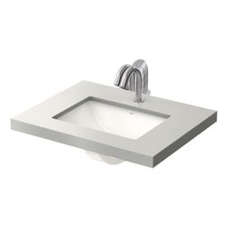 TOTO WU Unterbauwaschtisch eckig, Breite 500mm, Möbelmontage, ohne Hahnloch, mit Überlauf... TOTO-LW1535Y 4050663095437 (Abb. 1)