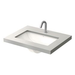 TOTO WU Unterbauwaschtisch eckig, Breite 590mm, Möbelmontage, ohne Hahnloch, mit Überlauf... TOTO-LW1536Y 4050663095420 (Abb. 1)