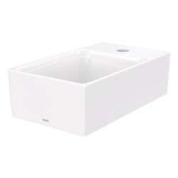 TOTO CS Aufsatzhandwaschbecken eckig, Breite 400mm, Möbelmontage, mit Hahnloch, ohne Übe... TOTO-LW1634WH 4050663095611 (Abb. 1)