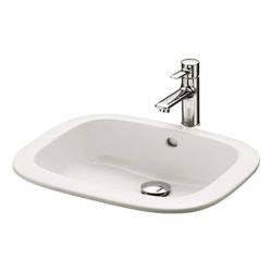 TOTO Einbauwaschtisch eckig, Breite 530mm, Möbelmontage, ohne Hahnloch, mit Überlauf, Kera... TOTO-LW763Y 4050663001155 (Abb. 1)